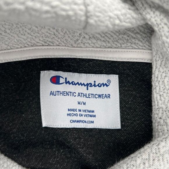 Champion Women's Size Medium Gray Logo Embroidered Hoodie - Picture 10 of 12